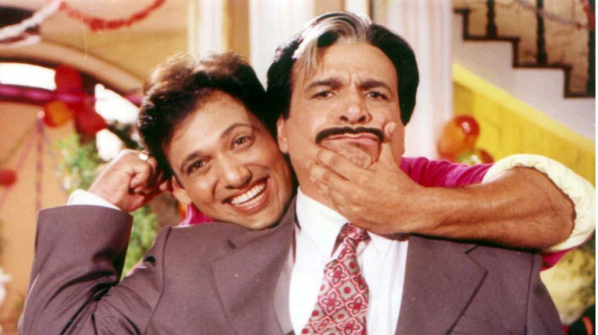 Govinda with Kader Khan (IMDb)