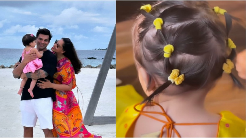 WATCH: Bipasha Basu shares glimpses of daughter Devi flaunting swirly hairdos; 'Our Heart outside our body'