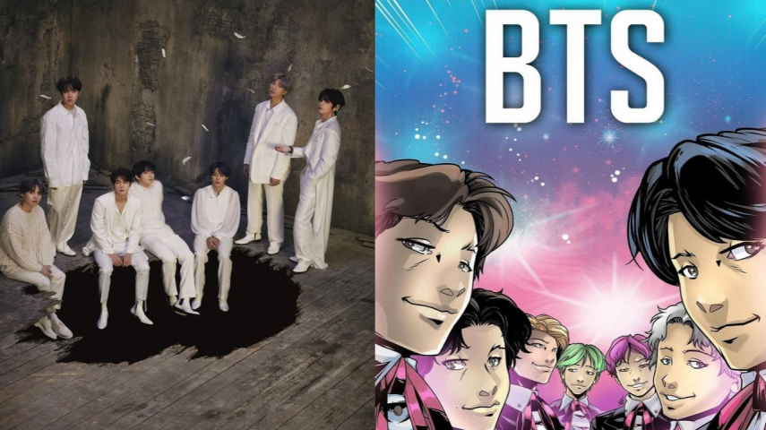 BTS (Image Credits-BIGHIT MUSIC, TidalWave Comics)