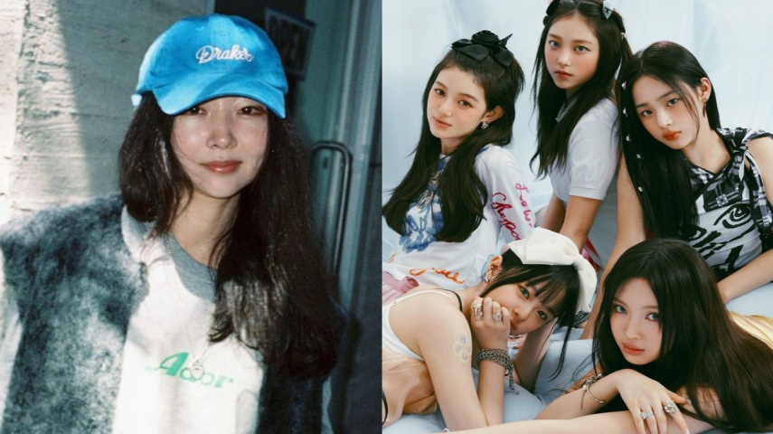 ADOR's CEO Min Hee Jin, Unique Denims; Picture: Min Hee Jin's Instagram, ADOR