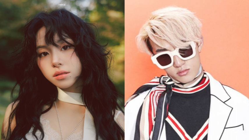TWICE’s Chaeyoung, Zion.T; Image Credits: JYP Entertainment, THEBLACKLABEL