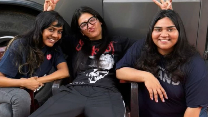 PICS: Shruti Haasan writes ‘Not without my girls’ as she sharts Chennai Story shoot