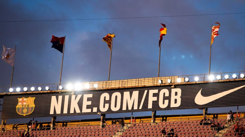 Nike in Camp Nou Stadium of FC Barcelona