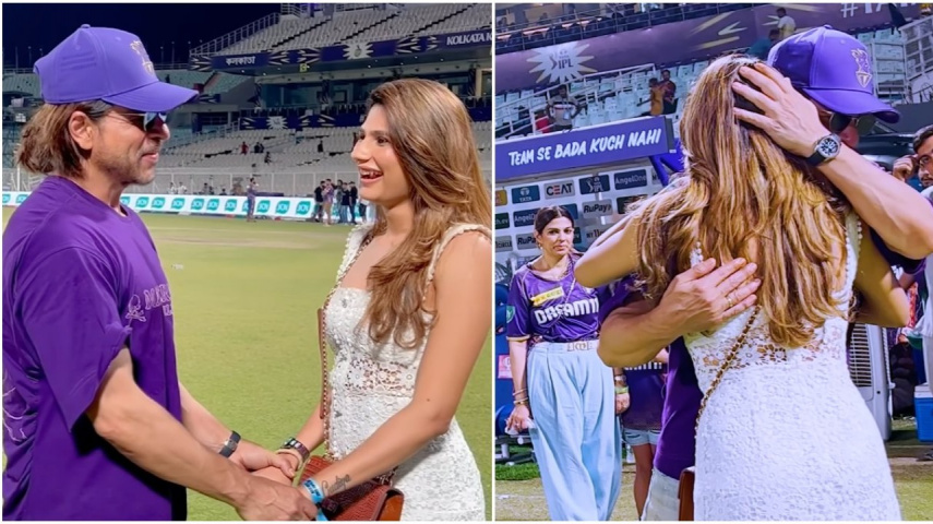 WATCH: Shah Rukh Khan shares wholesome moment with Prithvi Shaw's gf Nidhi Tapadia; fans react