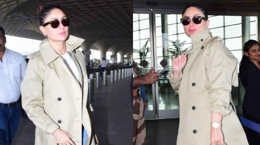 Kareena Kapoor Khan, airport, birkin bag, hermes, beige coat, Casual Wear, Style, Fashion