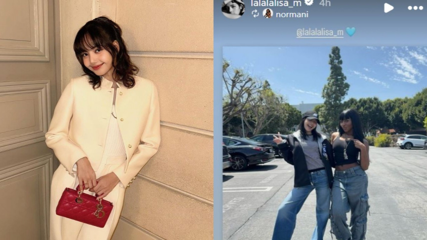 Lisa, Lisa's Instagram story update with Normani (Image: Lisa's Instagram)