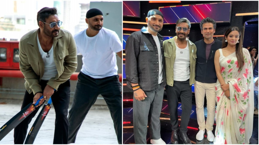 Ajay Devgn catches up with Harbhajan Singh, Mohammad Kaif ahead of Maidaan's release; PICS