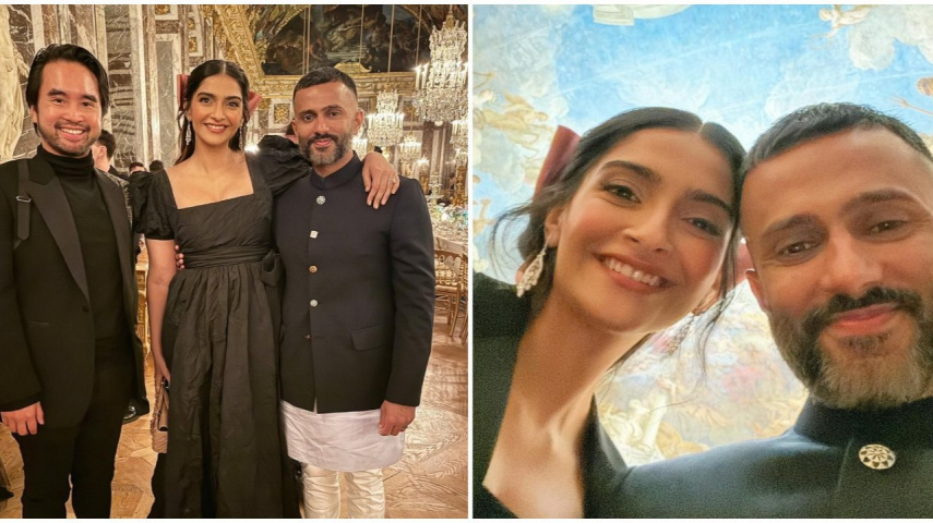 Sonam Kapoor's 'big, beautiful smile' in Paris Fashion Week has hubby Anand Ahuja swooning over; see PICS