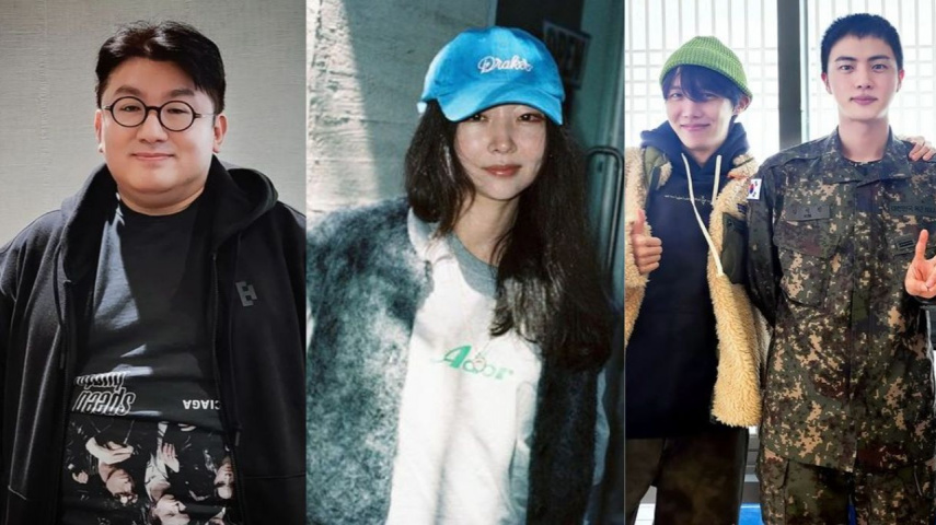 Bang Si Hyuk, Min Hee Jin, BTS; J-Hope and Jin; Image Courtesy: Bang Si Hyuk, Min Hee Jin and Jin's Instagram
