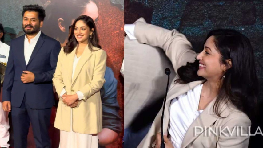WATCH: Pregnant Yami Gautam beams in joy after hubby Aditya Dhar offers pillow at event; fans are in awe