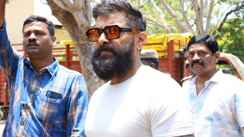 PHOTOS: Chiyaan Vikram casts his vote for Lok Sabha elections in style