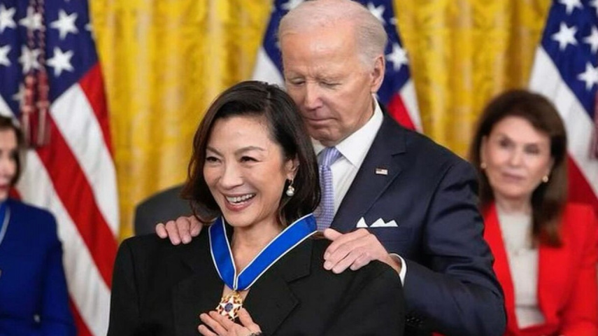 Michelle Yeoh Receives Prestigious Medal Of Freedom From The President Joe Biden