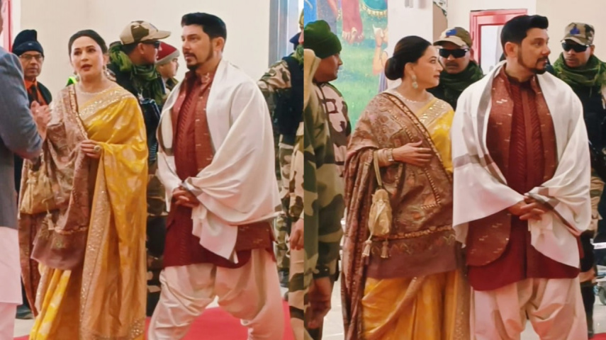 Madhuri Dixit ram mandie ayodhya style fashion