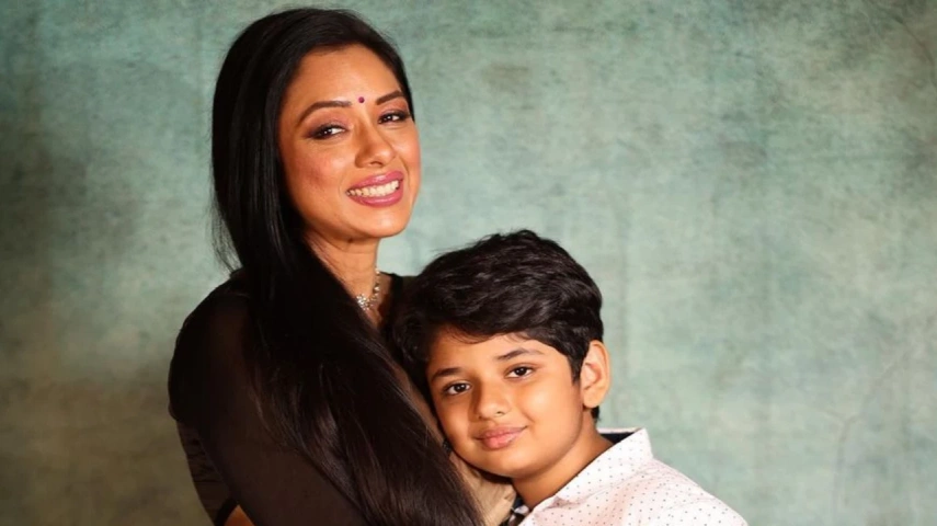 Rupali Ganguly with her son