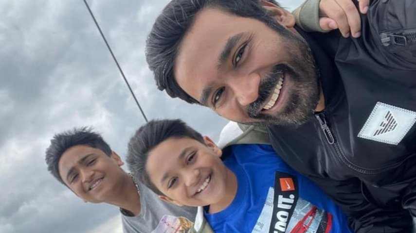 Captain Miller: Dhanush’s sons Yatra and Linga attend FDFS of the action flick with fans