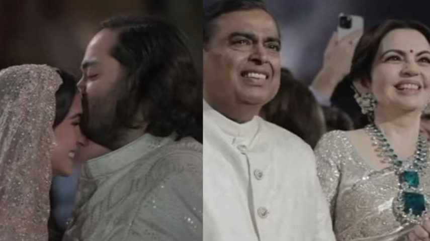 Anant Ambani softly kisses Radhika Merchant's forehead at pre-wedding; Karan Johar congratulates couple with emotional VIDEO