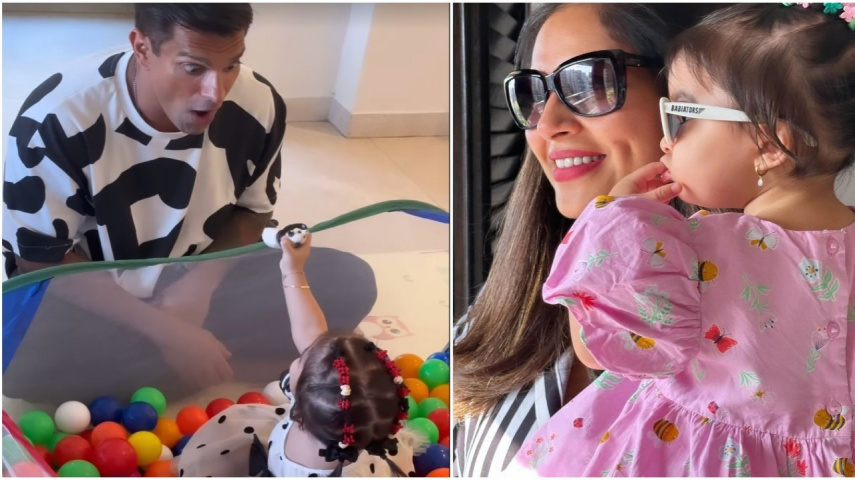 WATCH: Bipasha Basu gives peek into daughter Devi's rescue mission of her toy animals with dad Karan Singh Grover