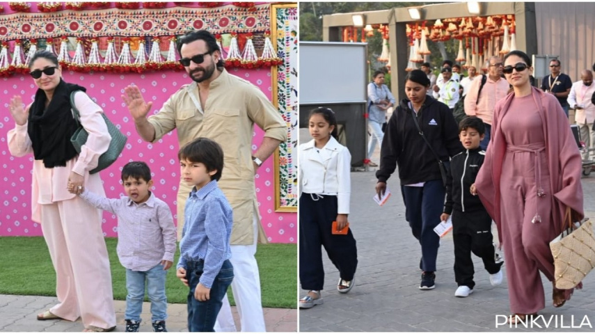 WATCH: Kareena Kapoor-Saif Ali Khan and kids Taimur-Jeh leave Jamnagar; Mira Rajput departs with Misha-Zain