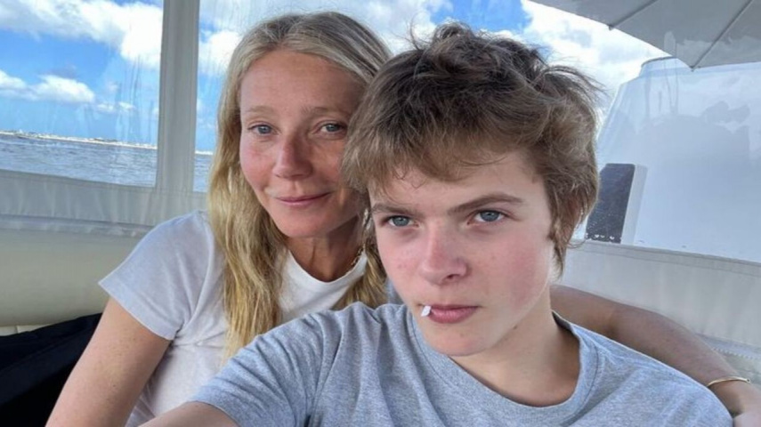 Gwyneth Paltrow and son Moses Martin (via Instagram)