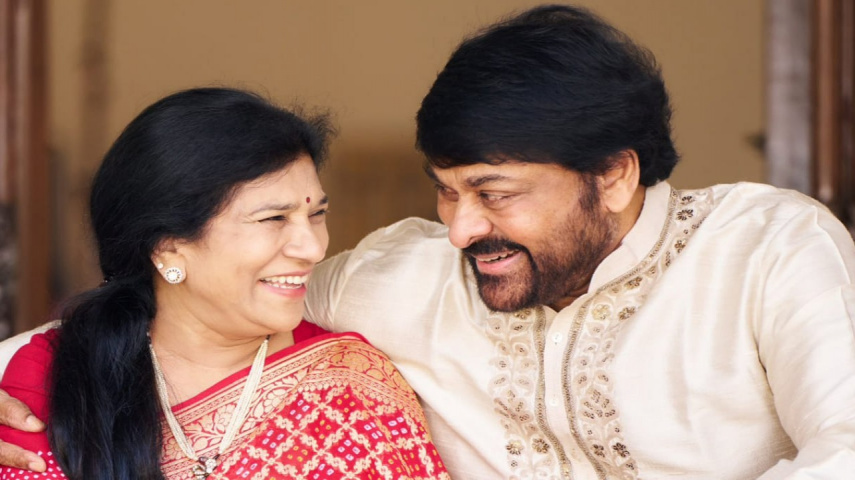  Chiranjeevi showers birthday love on wife Surekha with an unseen photo