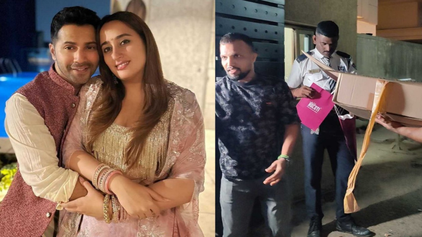 WATCH: Paparazzi receive special gifts post Varun Dhawan-Natasha Dalal's baby shower event