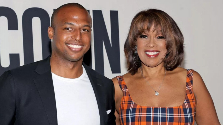 Gayle King and her son William Bumpus Jr 