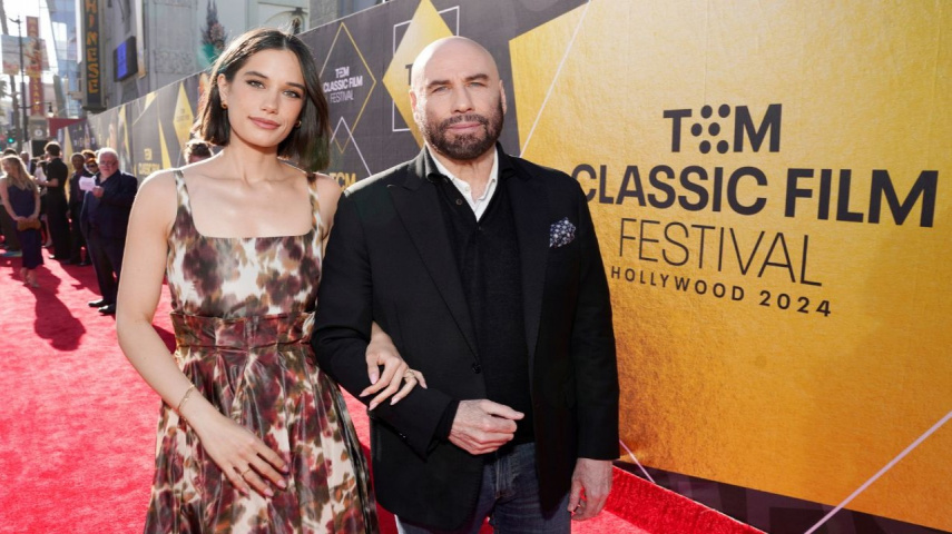 Ella Bleu Travolta and her father John Travolta at the film festival event (Getty Images)
