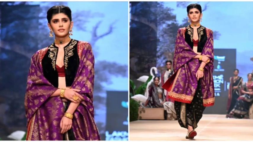 EXCLUSIVE: Sanjana Sanghi as a muse for Anju Modi's FDCI x Lakme Fashion Week collection & more