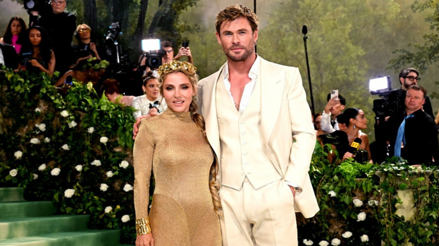 Elsa Pataky and Chris Hemsworth during Met Gala 2024 (Getty Images)