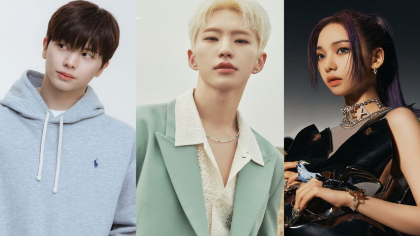 Sungjae (credit- IWill Media), Hoshi (credit- Pledis Entertainment), Karina (Credit score- SM Entertainment)