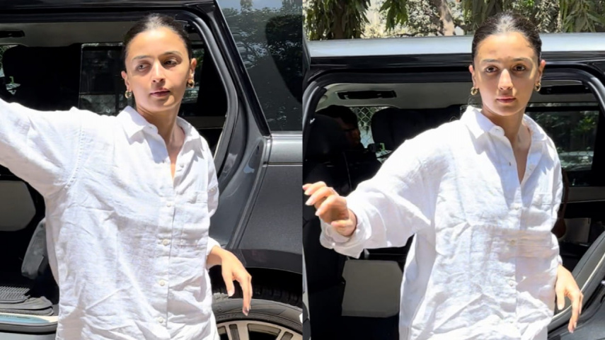 Alia Bhatt in white shirt & shorts