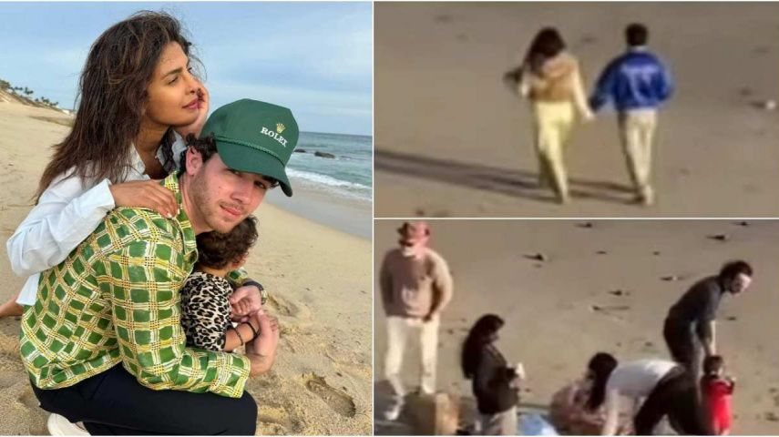 Priyanka Chopra-Nick Jonas enjoy beach day in Malibu with Malti Marie on her 2nd birthday