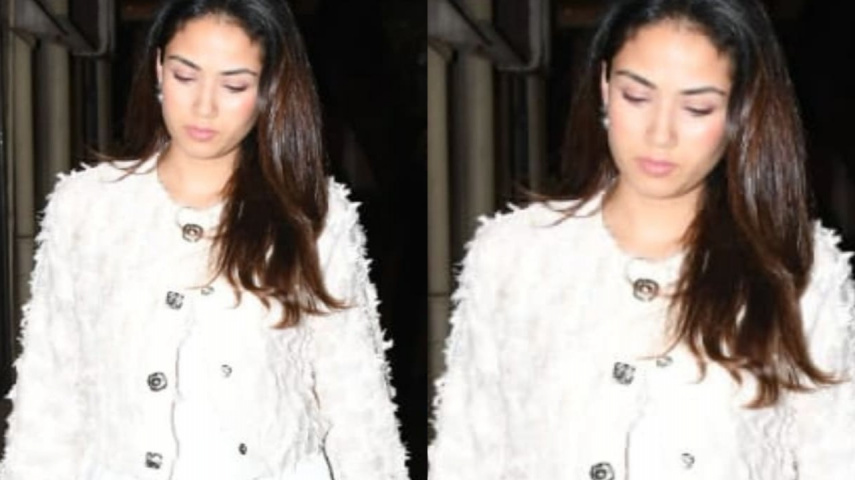 Mira Rajput in white jacket and denim jeans 