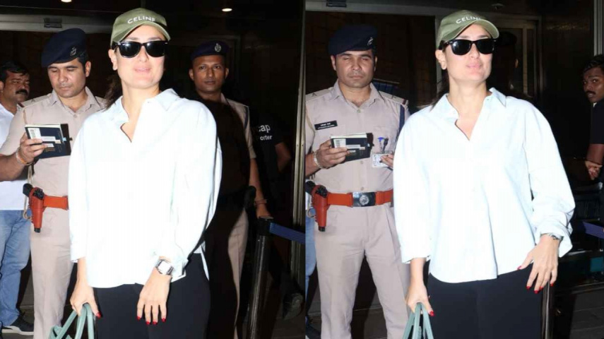 Kareena Kapoor Khan, Bottega Veneta, Bollywood, airport, airport look, laid-back, casual, baseball cap, tote bag, Style, Fashion