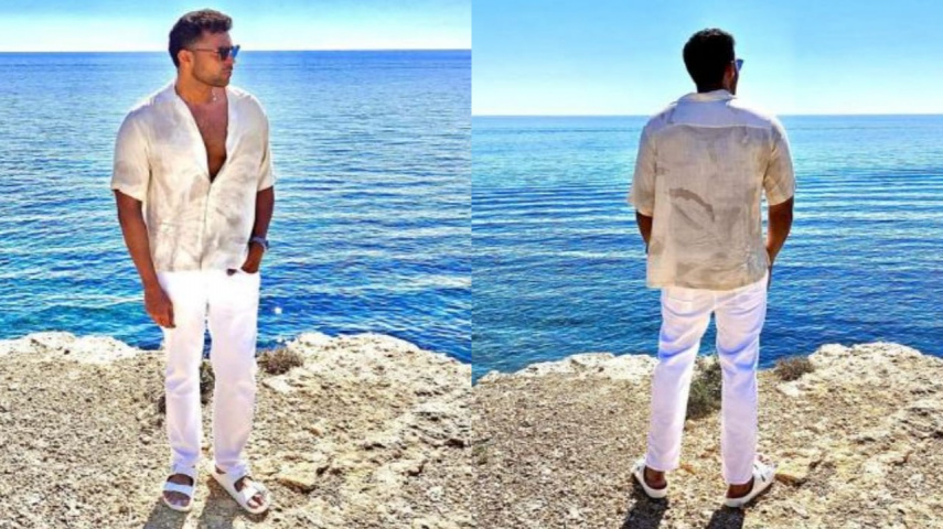 Varun Tej’s dons a casual all-white look on his vacation in Ibiza; Photos inside