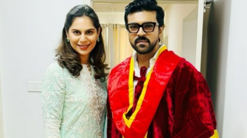 PICS: Proud wife Upasana cheers for Ram Charan as he receives honorary doctorate