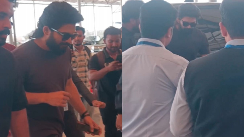 WATCH: Allu Arjun spotted rushing to catch his flight from Hyderabad airport