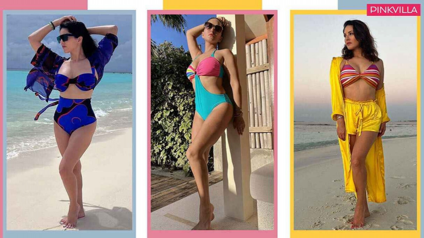 Sunny leone, sexy, hot, vacation wear, bikinis, style, fashion
