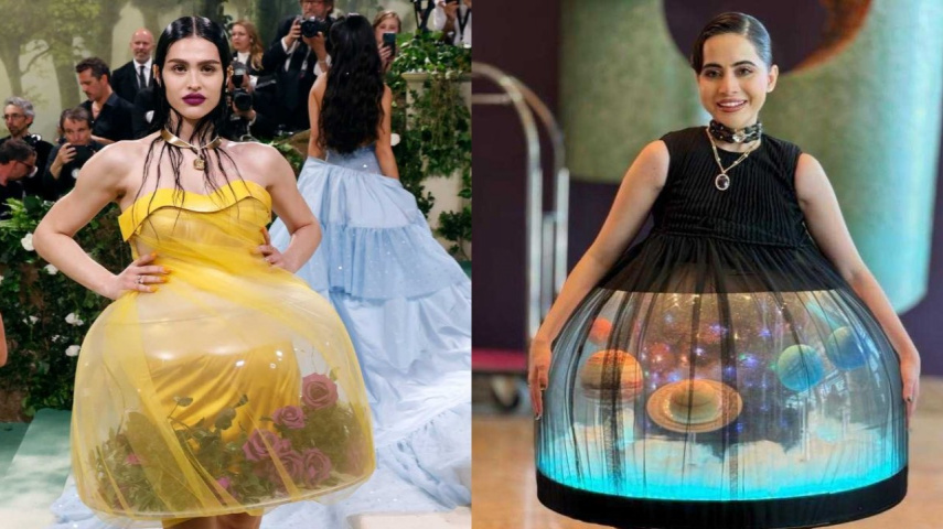 Met Gala 2024: Internet reacts as Amelia dons same outfit like Uorfi's solar system dress