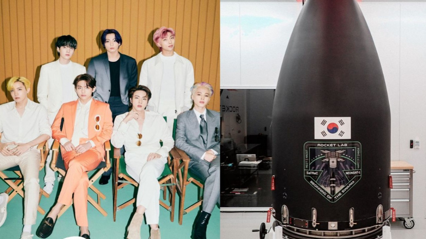 BTS (Image Credits- BIGHIT MUSIC, Rocket Lab USA on Instagram)