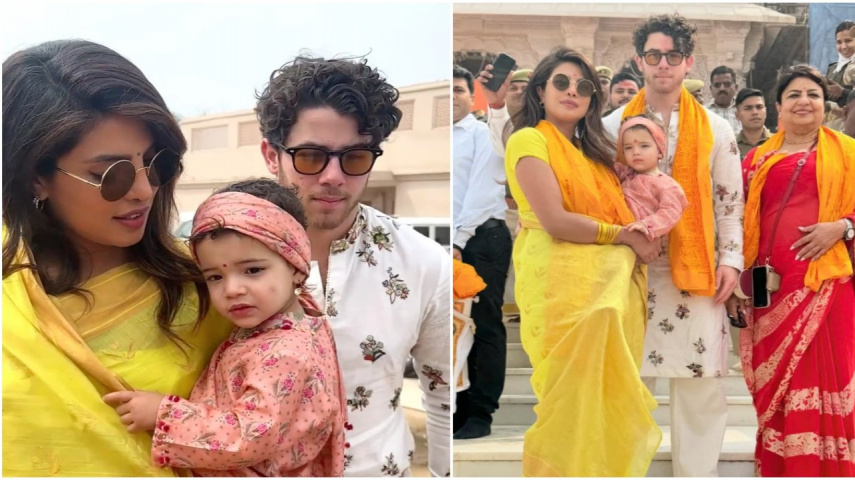 PICS: Priyanka Chopra shares glimpses of her visit to Ayodhya's Ram Mandir with Nick Jonas, Malti Marie and mom
