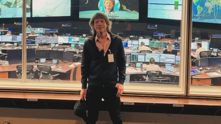 Mick Jagger visits NASA