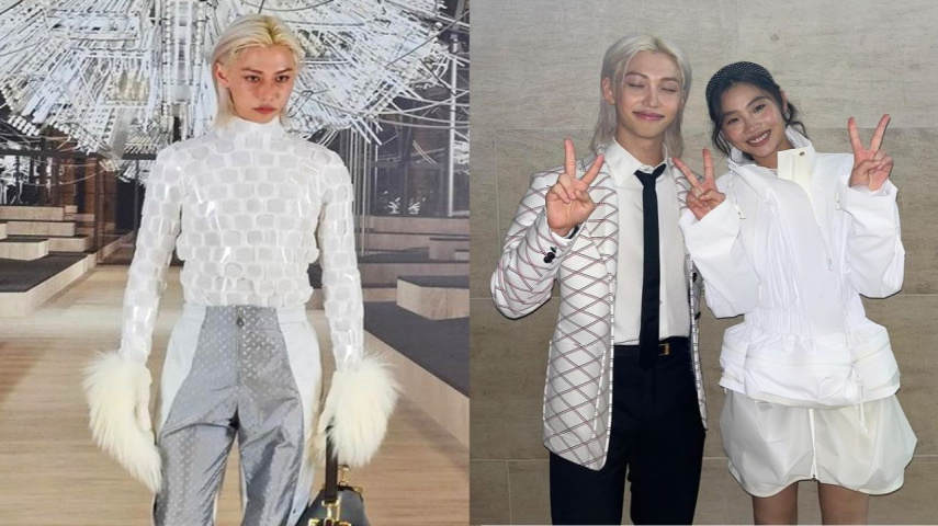 Stray Kids' Felix and Jung Ho Yeon; Image Courtesy: Felix's Instagram