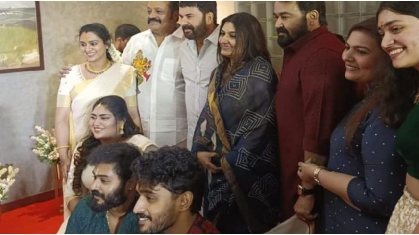 Big M's Mohanlal and Mammootty extend wishes to Suresh Gopi's daughter Bhagya on wedding