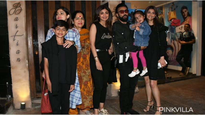 WATCH: Shilpa Shetty steps out for family dinner with hubby Raj Kundra, kids, sister Shamita Shetty and mom