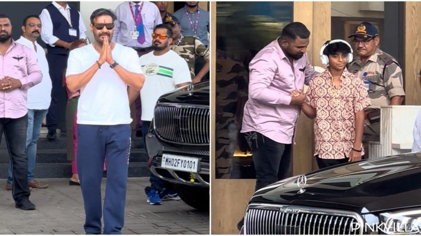 WATCH: Ajay Devgn expresses gratitude to paps for birthday wishes; leaves airport with son Yug Devgan