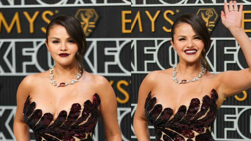 Selena Gomez, Emmy Awards 2023, 75th Emmy Awards, Red Carpet, Oscar De La Renta, Style, Fashion