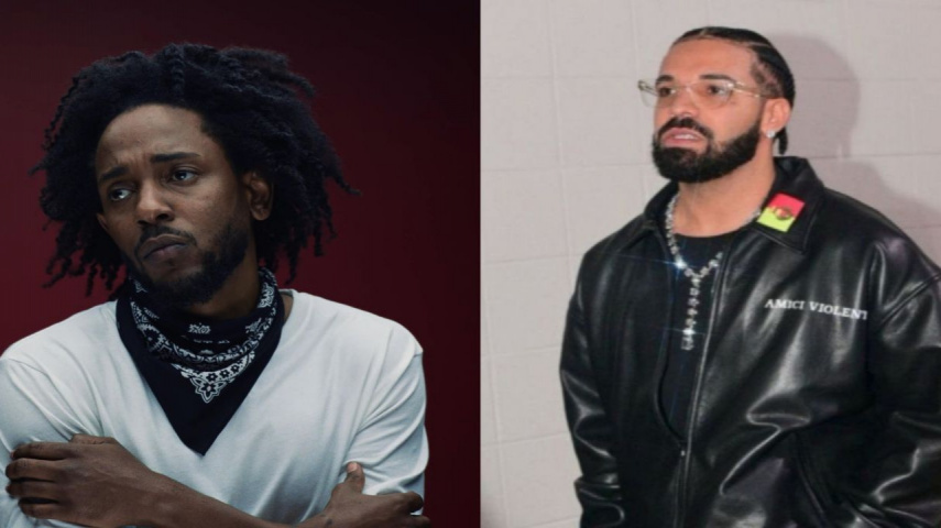 Kendrick Lamar (CC: IMDb) and Drake (Getty Images)