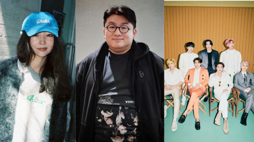 ADOR's CEO Min Hee Jin, Chairman Bang Si Hyuk, BTS; Image: Min Hee Jin's Instagram, Bang Si Hyuk's Instagram, BIGHIT MUSIC