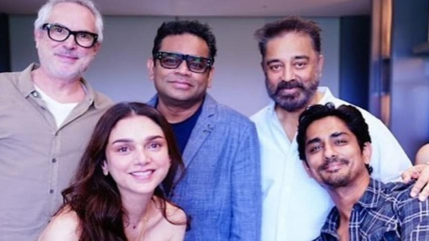 Alfonso Cuaron meets Kamal Haasan, AR Rahman, Siddharth and Aditi Rao Hydari